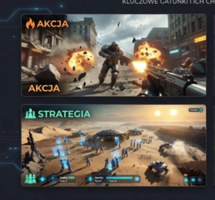 Porównanie gier akcji, RPG, przygodowych i strategicznych