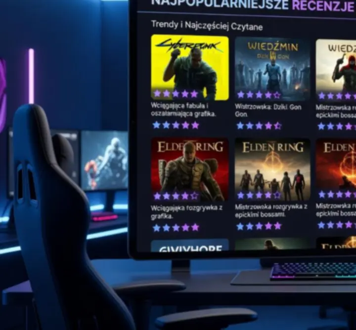 Zestawienie najczęściej czytanych recenzji gier na ekranie monitora